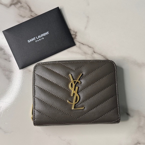 Saint Laurent Cassandre Matelasse Compact Zip-Around Wallet - Picture 1 of 7